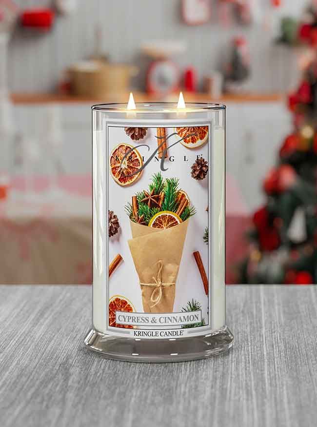 66905 Candle - Cypress &amp; Cinnamon, 2 Wick, 22oz
