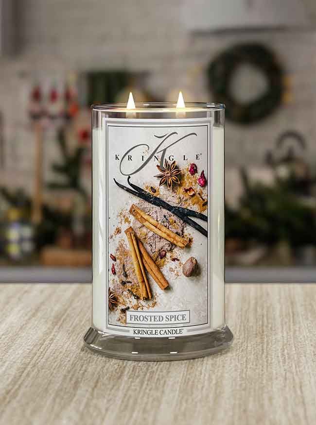 66912 Candle - Frosted Spice, 2 Wick, 22oz