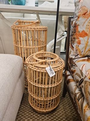 Lantern - Large Rattan 14x30.25&quot;