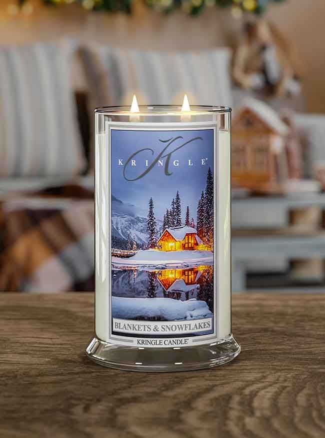 66936 Candle - Blankets &amp; Snowflakes, 2 Wick, 22 oz.