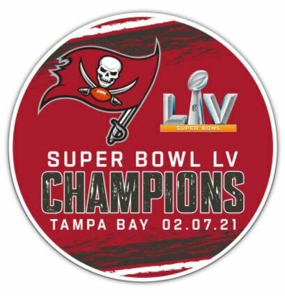 SuperBowl55-WdFilm. Window Film - 2020 NFL Super Bowl 55 Champions Tampa Bay Buccaneers