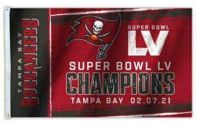 3' x 5' Flags - 2020 NFL Super Bowl 55 Champions Tampa Bay Buccaneers.