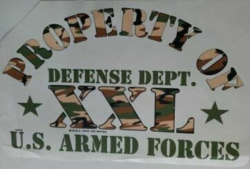 Property of Defense Dept. XXL US Army Forces