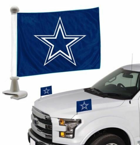 Set of Dallas Cowboys NFL Ambassador Auto Flag Pair