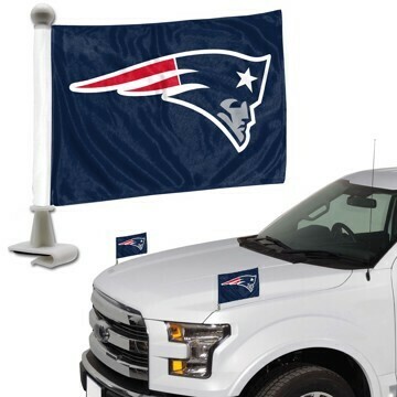 Set of New England Patriots NFL Ambassador Auto Flag Pair