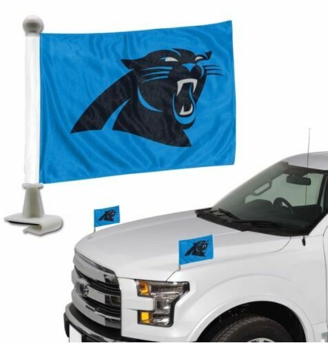 Set of Carolina Panthers NFL Ambassador Auto Flag Pair