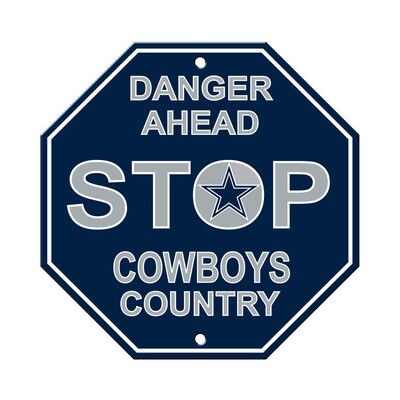 Plastic Stop Sign - NFL Dallas Cowboys