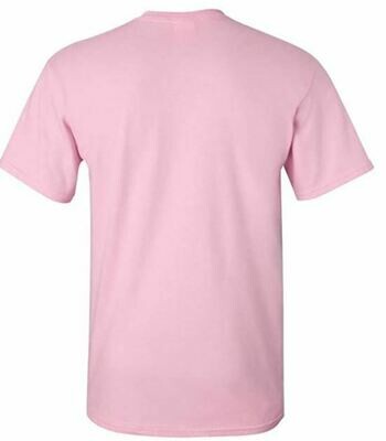 Plain Short Sleeve T- shirt, Light Pink S-5XL.