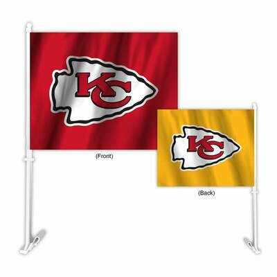 Car / Auto Window Flags - NFL Kansas City Chiefs. 2-sided. HomeAway