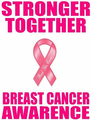 T-shirt Breast Cancer Awareness Stronger Together Heavy Weight