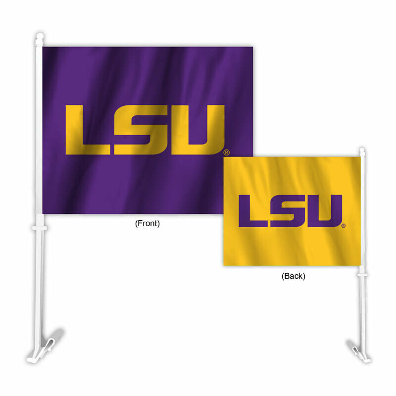 ​License Products Sport Car Auto Flag Home Away - NCAA LSU Tigers Car Flag.