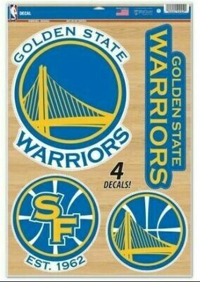 Golden State Warriors Official NBA 11" X 17" Decal 11x17 Sticker Cling