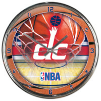 Chrome Round Wall Clocks - NBA Washington Wizards
