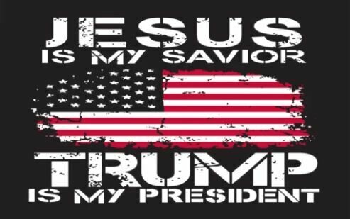 ​Donald Donald Trump 2024 Election 3' x 5' Flags - Jesus Is My Savior, Trump is my President.