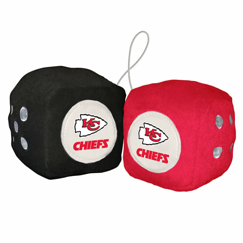 ​One Pair of Fuzzy Dices - NFL Kansas City Chiefs.