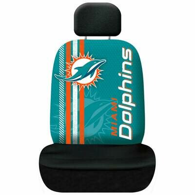 Rally Seat Cover & Plain Head Rest Cover - Miami Dolphins NFL.