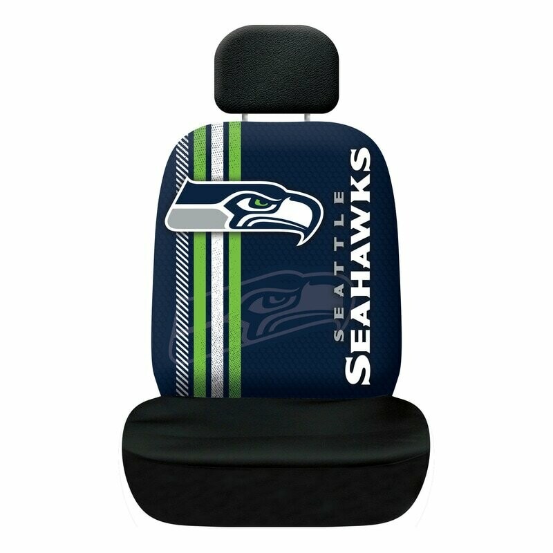 Rally Seat Cover & Plain Head Rest Cover -  NFL Seattle Seahwaks