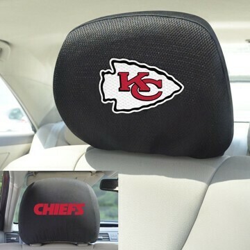 Head Rest Cover - NFL Kansas City Chiefs. Sold in Pairs
