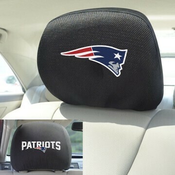 Head Rest Cover - NFL New England Patriots. Sold in Pairs