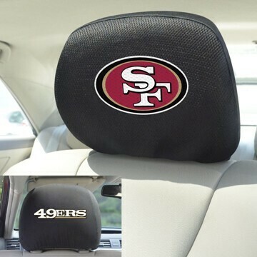 Head Rest Cover - NFL San Francisco 49ers. Sold in Pairs