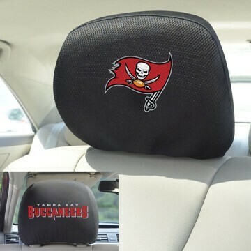 Head Rest Cover - NFL Tampa Bay Buccaneers. Sold in Pairs
