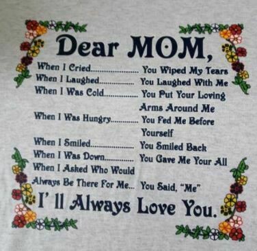 T-shirt Mother's Day  Dear MOM ...
