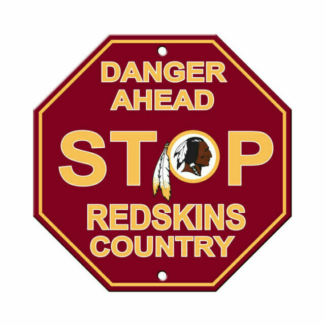 Plastic Stop Sign - NFL Washington Football (Redskins)