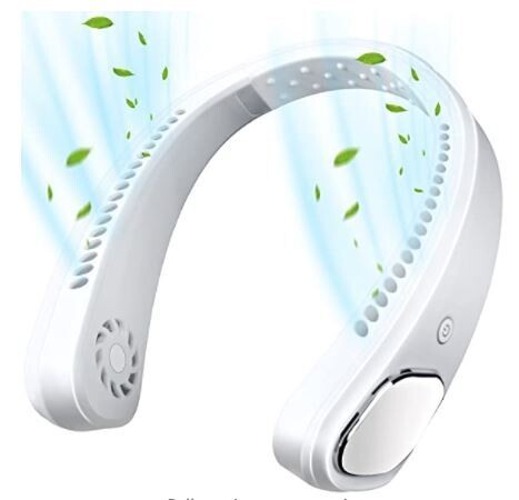 Portable Bladeless Neck Fan, Hand Free, USB Rechargeable.