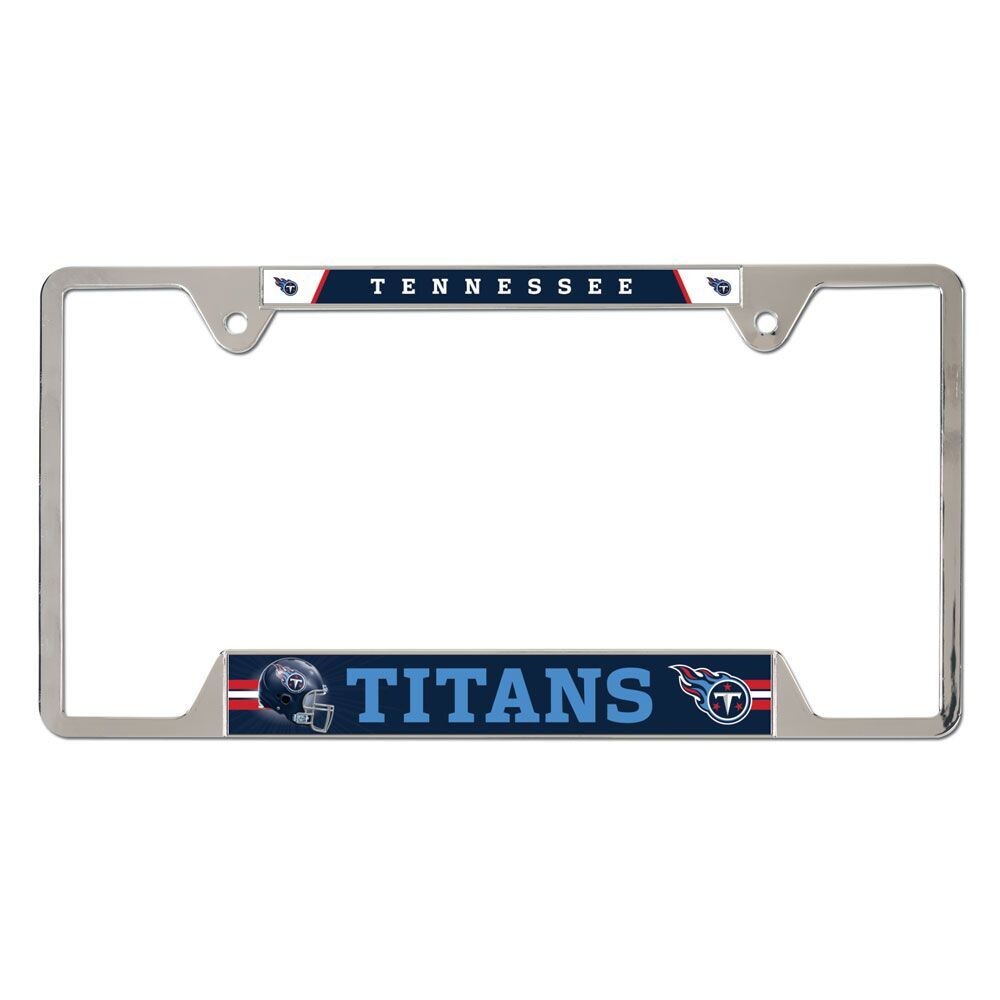 License Plate Frame - Black - Footballs NFL Tennessee Titans