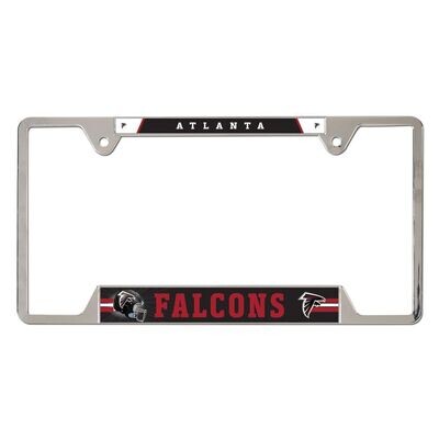 License Plate Frame - Black - Footballs NFL Atlanta Falcons
