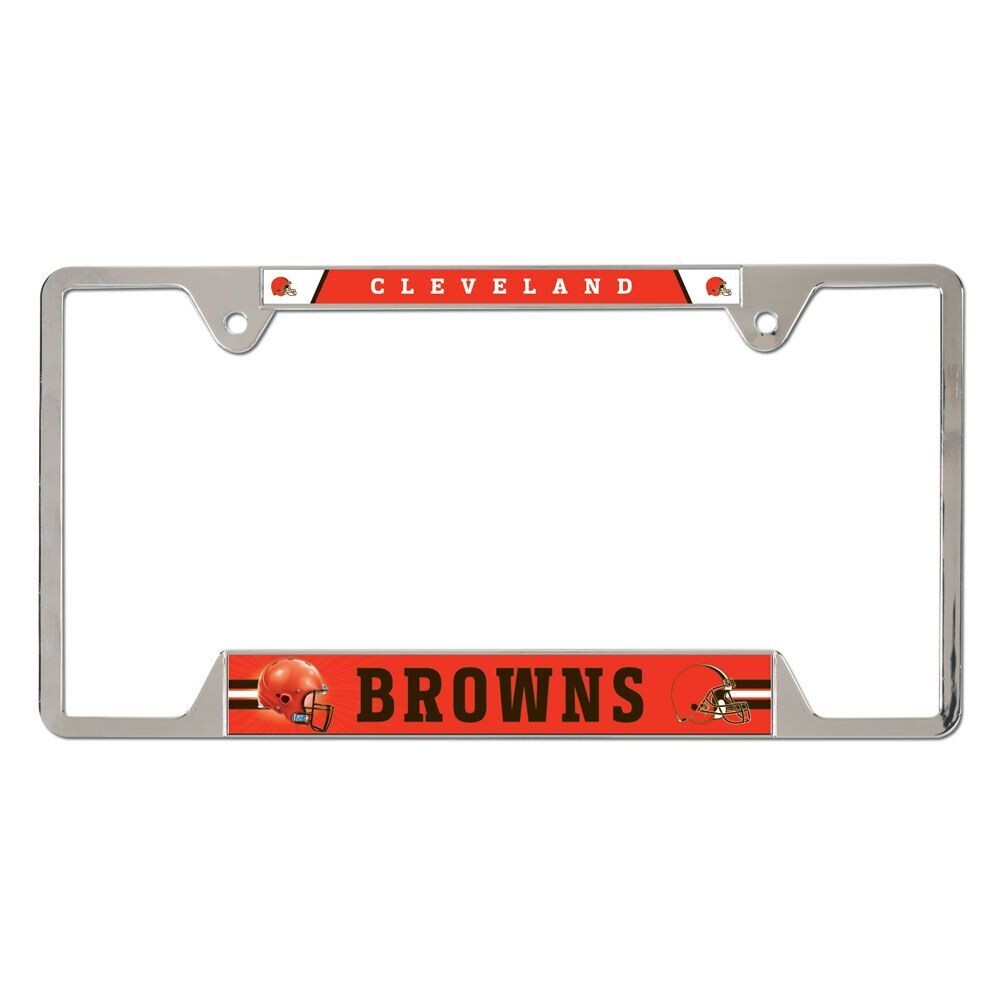 License Plate Frame - Black - Footballs NFL Cleveland Browns