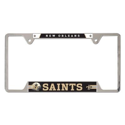 License Plate Frame - Black - Footballs NFL New Orleans Saints