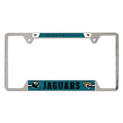 License Plate Frame - Black - Footballs NFL Jacksonville jaguars