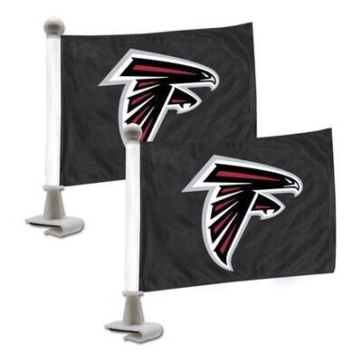 Set of Atlanta Falcons NFL Ambassador Auto Flag or Hood & Trunk Gameday Flag Pair.