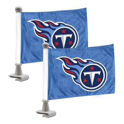 Set of Tennessee Titains NFL Ambassador Auto Flag or Hood & Trunk Gameday Flag Pair.