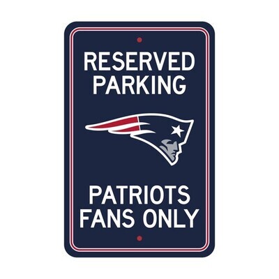 ​License Sports NFL Plastic Parking Signs New England Patriots