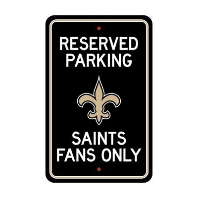 ​License Sports NFL Plastic Parking Signs New Orleans Saints