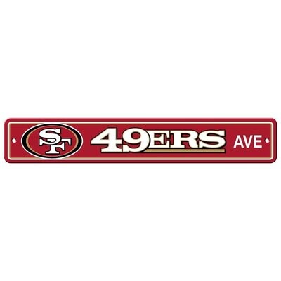 Plastic Street Sign 24" - NFL San Francisco 49ers