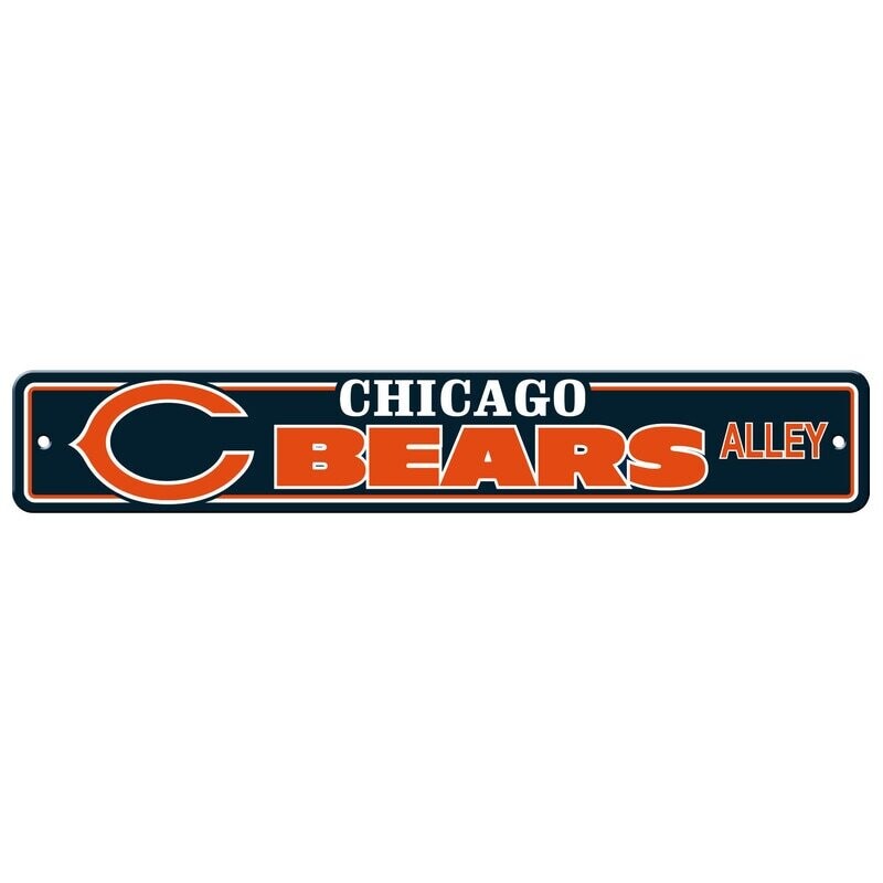 Plastic Street Sign 24" - NFL Chicago Bears