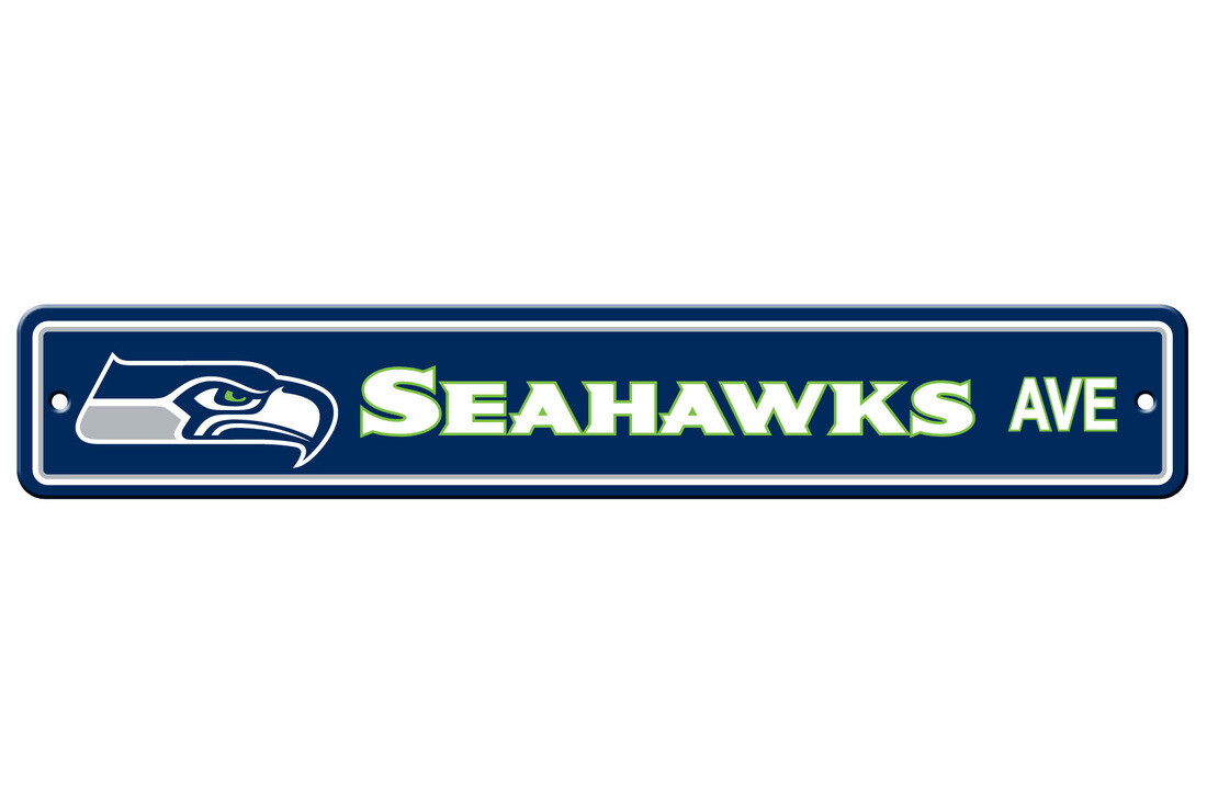 Plastic Street Sign 24" - NFL Seattle Seahawks