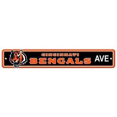 Plastic Street Sign 24" - NFL Cincinnati Bengals