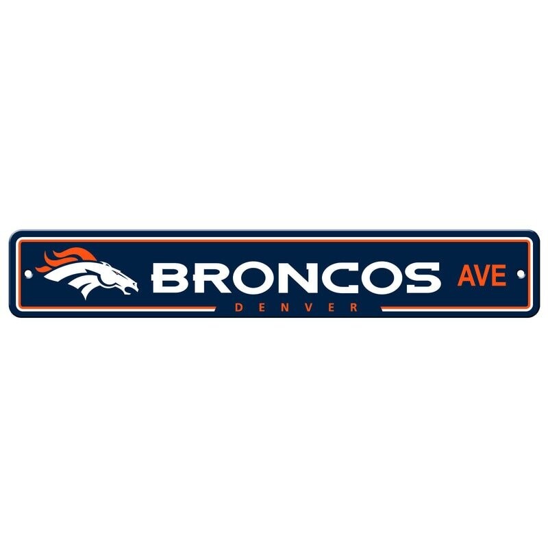 Plastic Street Sign 24" - NFL Denver Broncos