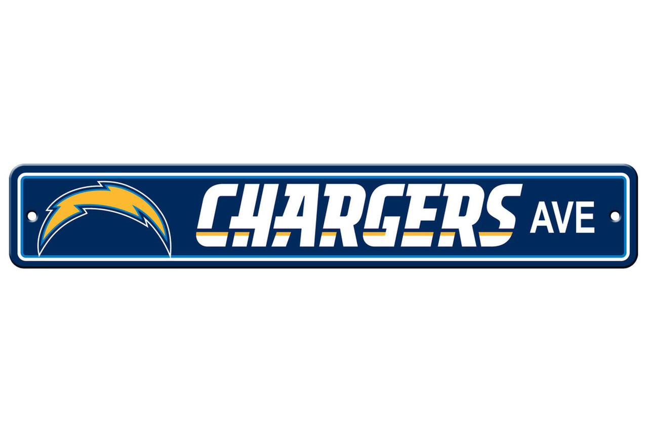 Plastic Street Sign 24" - NFL Los Angeles Chargers