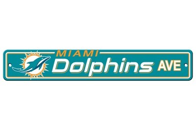 Plastic Street Sign 24" - NFL 
Miami Dolphins