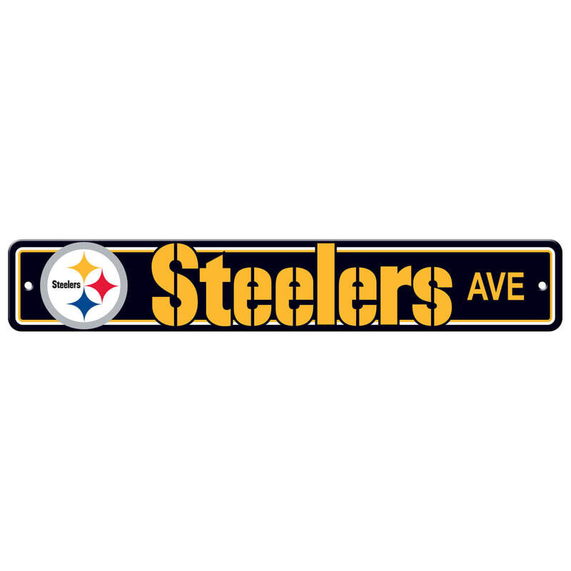 Plastic Street Sign 24" - NFL Pittsburgh Steelers
