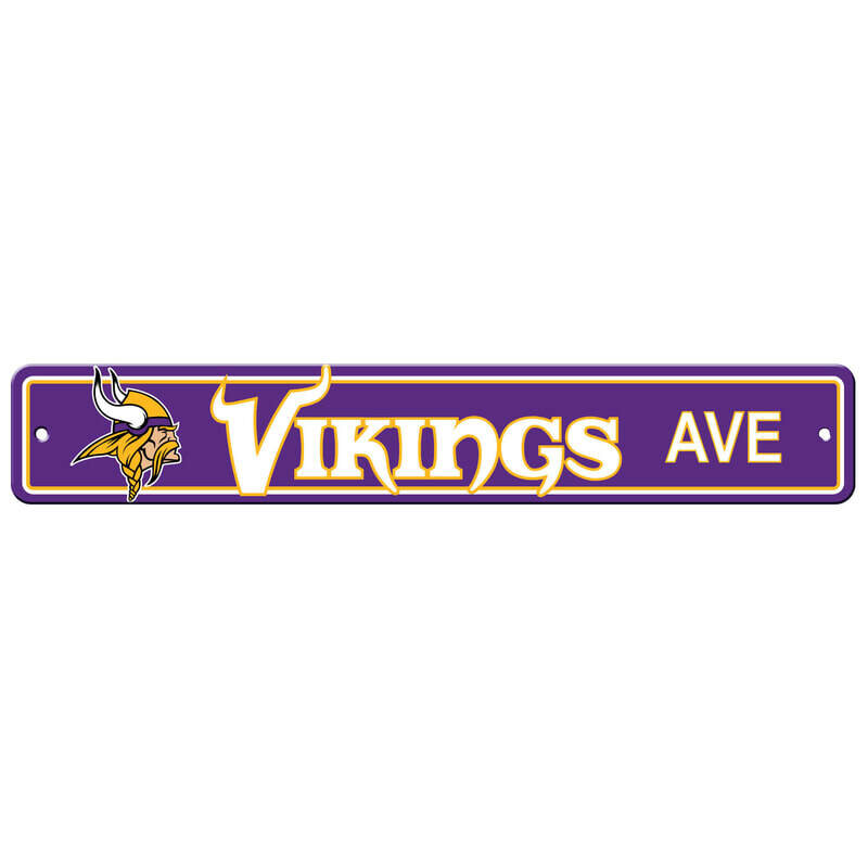 Plastic Street Sign 24" - NFL Minnesota Vikings