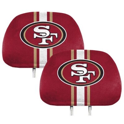 Set of 2-side Printed Head Rest Cover - NFL San Francisco 49ers
