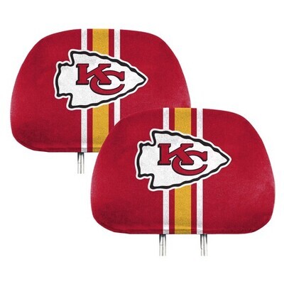 Set of 2-side Printed Head Rest Cover - NFL Kansas City Chiefs
