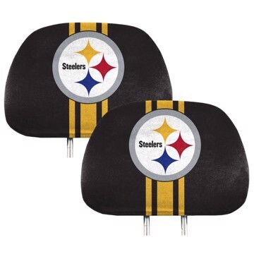 Set of 2-side Printed Head Rest Cover - NFL Pittsburgh Steelers
