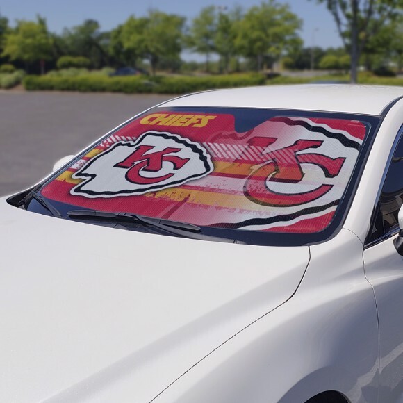 Auto Sun Shades - NFL Kansas City Chiefs for Front Window.
